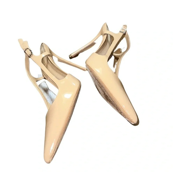Schutz Boris Nude Slingback Patent Leather Pump Size 9.5 - Picture 6 of 6